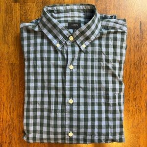 Pre-owned JCrew light blue checkered shirt